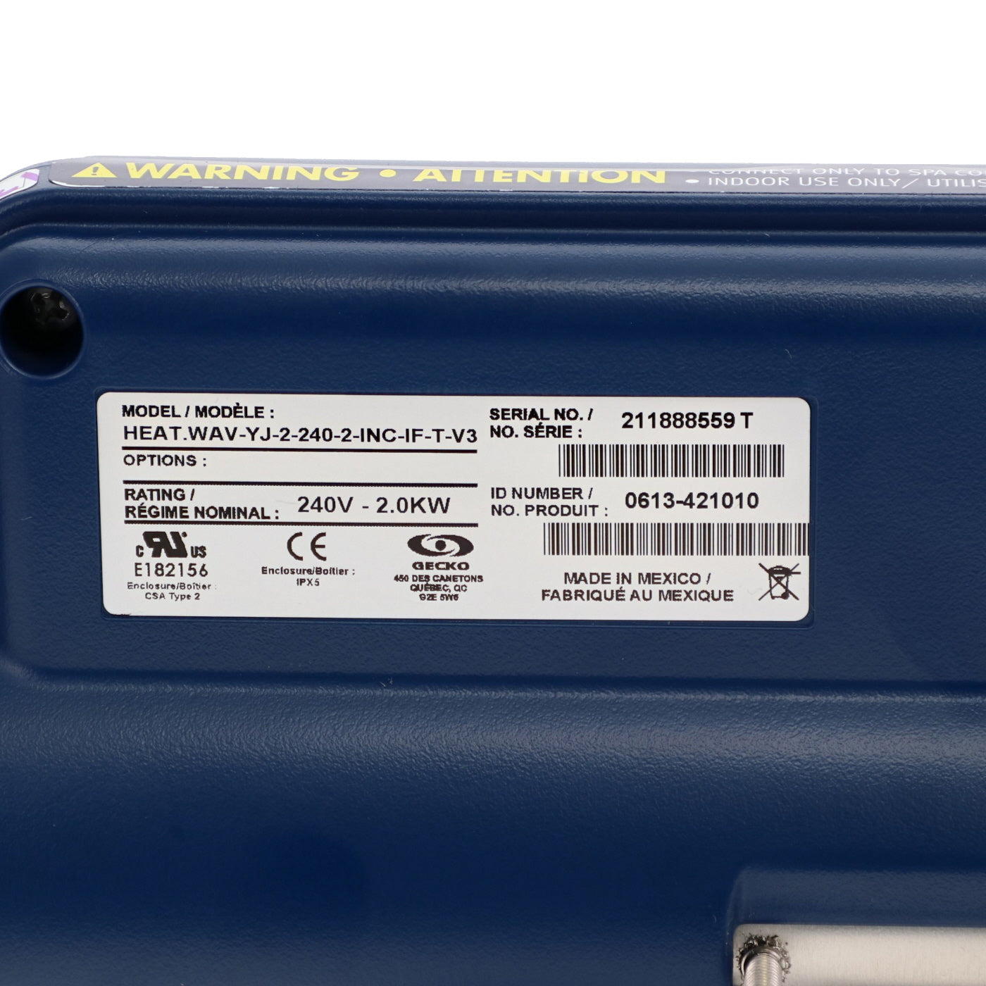 5.36 hp (4 kW) Heater - Buenospa