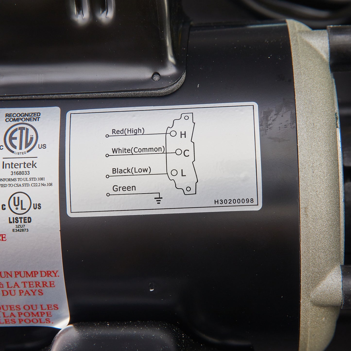 Spa pump 1,5HP - two speed 60Hz