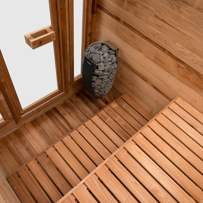 Cabin Outdoor Sauna - 4 Person w/ Harvia KIP 8kW Heater
