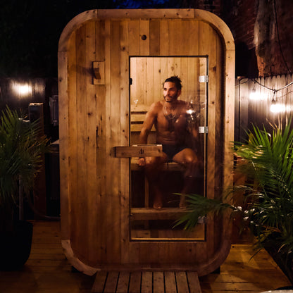 Duo Outdoor Sauna - 2 Person w/ Harvia KIP 8kW Heater