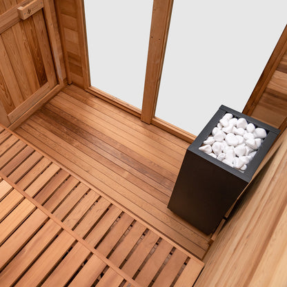 Garden Outdoor Sauna - 8 Person w/ Harvia Spirit Wi-Fi 8kW Heater