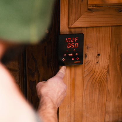Cabin Outdoor Sauna - 4 Person w/ Harvia Spirit Wi-Fi 8kW Heater