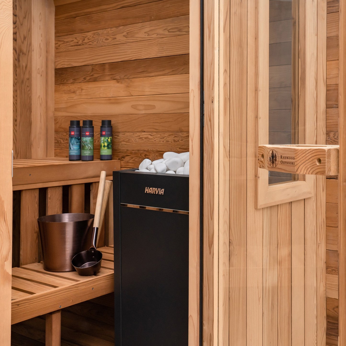 Summit Outdoor Sauna - 6 Person w/ Harvia Spirit Wi-Fi 8kW Heater